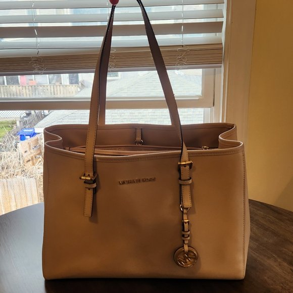 Michael Kors Tote Bag - Neutral Tan Color - Picture 13 of 15